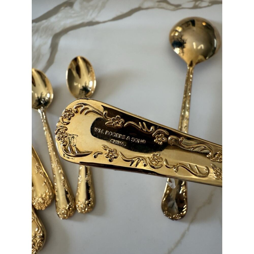 17 William Rogers Enchanted Rose Gold Plated Flatware Stainless Replacements - Picture 6 of 8
